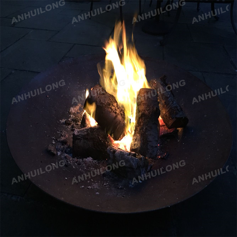 Crushed Black Lava Filling fire pit table Dealer